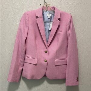 J. Crew Light Pink Blazer with Gold Buttons